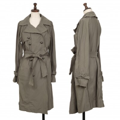 LANVIN en Bleu Cut-off Nylon Trench Coat Size 36(K-134577