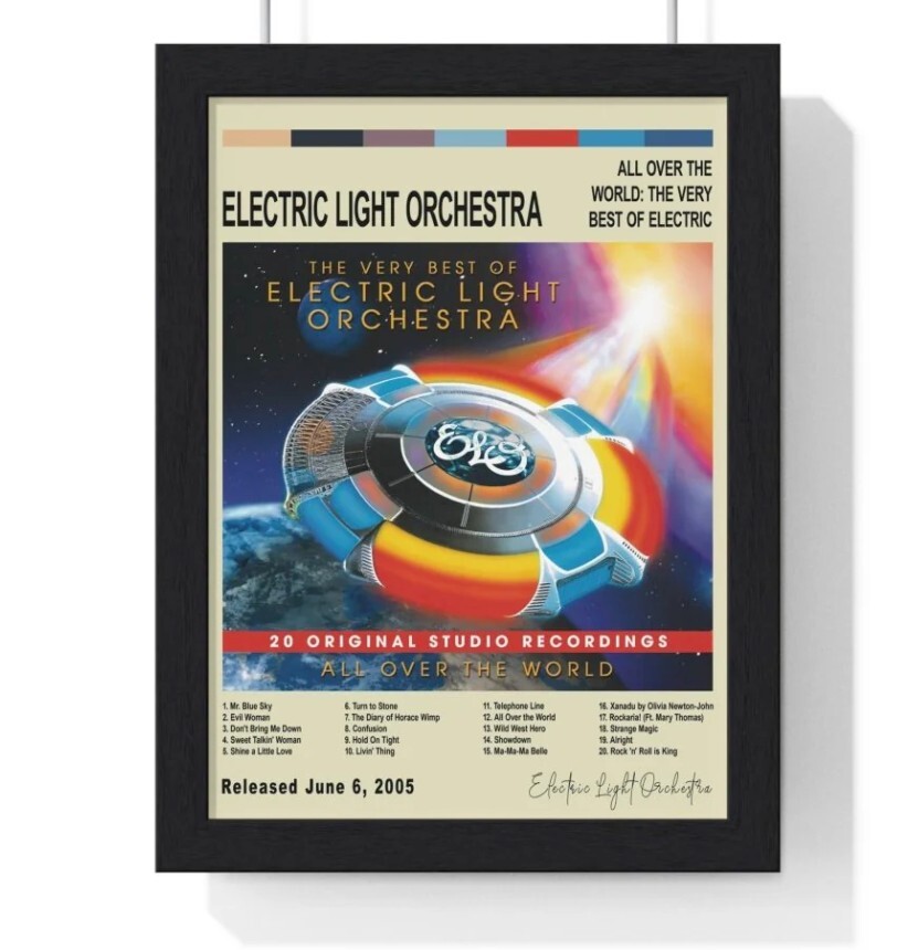 Electric Light Orchestra All Over the World Album Cover Poster for Fans