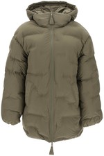 Ganni Midi Puffer Jacket With Detachable Hood Size Xs