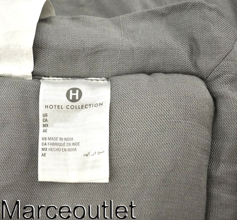 Hotel Collection Linen Blend KING Comforter & Pillowshams Set Charcoal