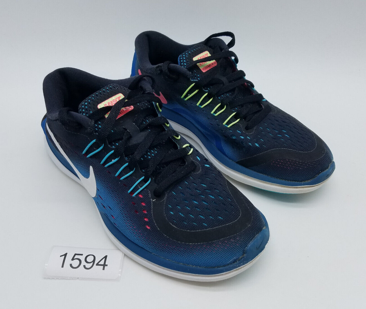 Nike Flex 2017 Run Women's Size 6 Running Shoes Blue Black *See desc | eBay
