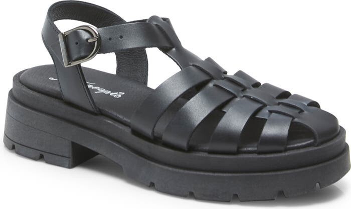 Free People Women's Delaney Black Fisherman Platform Sandals EU 41