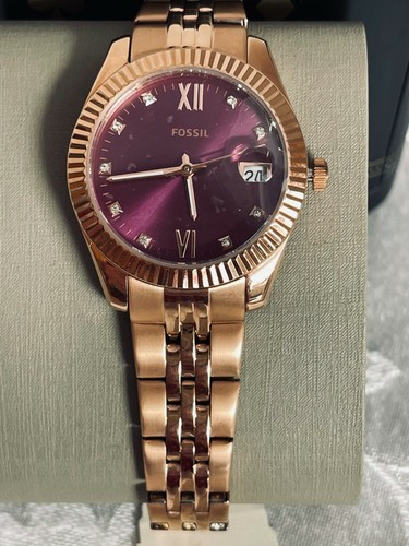 Fossil Rye Three-Hand Date Rose Gold 