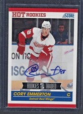 2011-12 Score Hot Rookies CORY EMMERTON Auto
