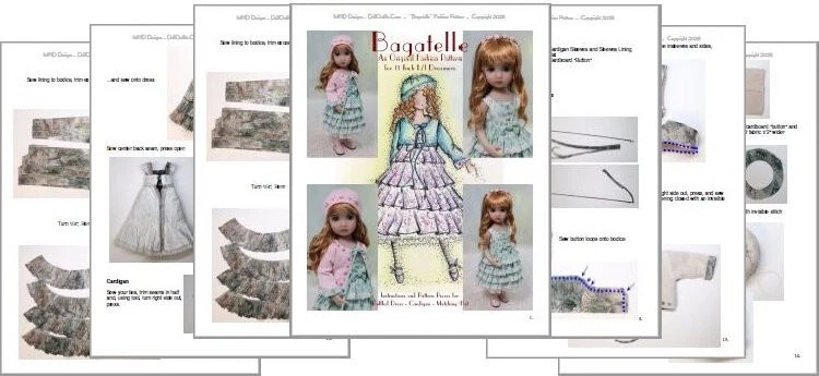 "Bagatelle" Fashion Pattern for 11" Li'l Dreamers - Printed and Mailed - Image 2 of 4