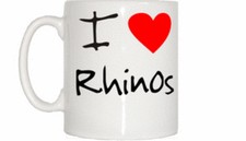 I Love Heart Rhinos Mug