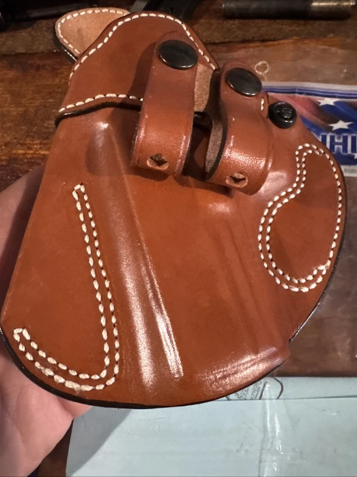 Desantis Cozy Partner Brown Leather IWB Holster For GLOCK G17 G22 G31 - Image 4 of 4