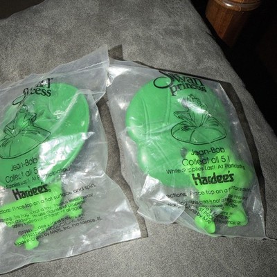 Vintage Hardee's The Swan Princess Jean-Bob Frog Toy In Package 1994 lot of 2
