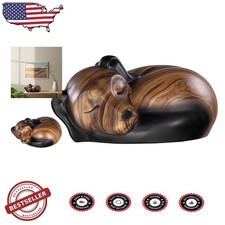 Elegant Brown Resin Dog Urn - Durable Cremation Ash Holder, Thoughtful Memorial
