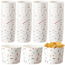 200 PCS 6 oz White Cupcake Liners, Greaseproof Muffin Paper Cups, Baking