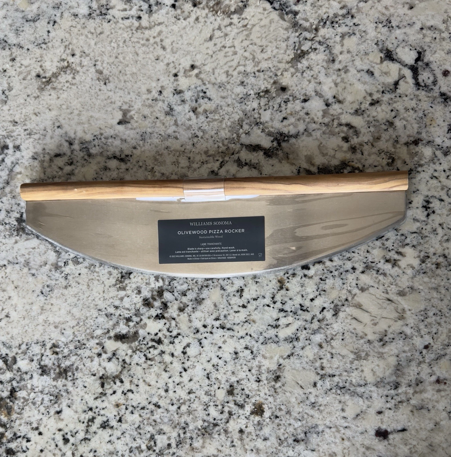 Williams Sonoma Olivewood Pizza Rocker Cutting Knife
Opens in a new window or tab