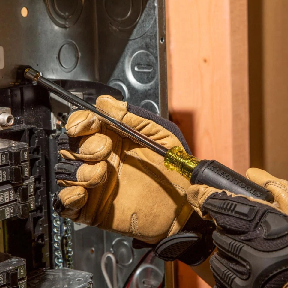 Klein Tools 647 7 peças conjunto de driver de porca feito nos EUA aderência de almofada 6" eixos cromados - Imagem 4 de 4