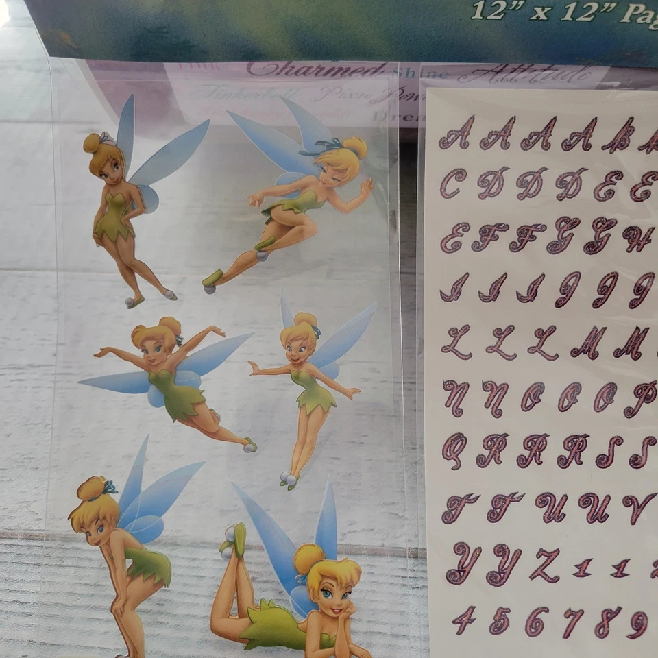 Kit de página de álbum de recortes Tinker Bell de hadas de Disney de colección 12x12 110 piezas EK éxito Foto 4 de 4