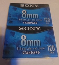 2 Sony 8mm 120 min MP Standard P6-120MPR Tapes