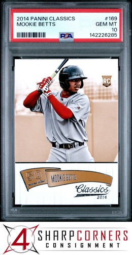 2014 PANINI CLASSICS #169 MOOKIE BETTS RC PSA 10