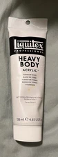 Professional Heavy Body Acrylic Paint, 4.65-oz (138ml) Tube, Titanium White