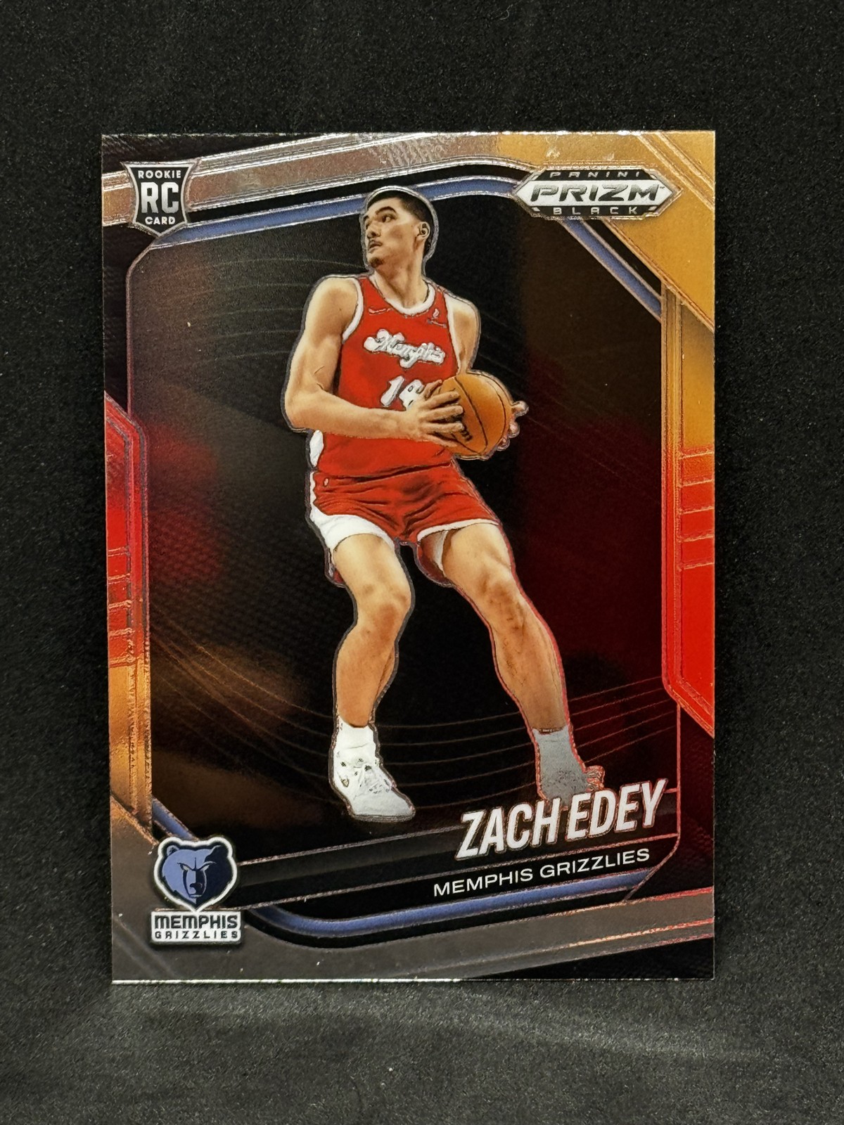 2024-25 Panini Prizm Black - Zach Edey, Zach Edey #64 (RC)