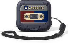 For Airpods 4 Case, Cute Funny Cassette Tape with Lanyard Case Cover for Airpods
