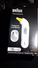 Braun ThermoScan 3 Ear Thermometer LCD Display, Audio Indicator, Lens Filters