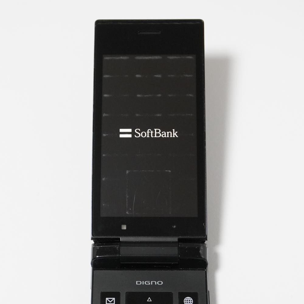 DIGNO 折りたたみ式 ブラック Kyocera Softbank 4G Digno Black Sim Unlocked Japanese Flip