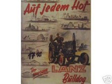 Altes Blechschild Oldtimer Trakor Lanz Bulldog 17 PS Schlepper  33 x 40 cm