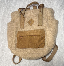 Women s Beige/Brown Backpack, Zip Closure, Outer Pocket, Adjustable
