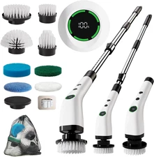 Electric Bathroom Cleaning Brush, Cordless Spin Scrubber Full Body Waterproof IP