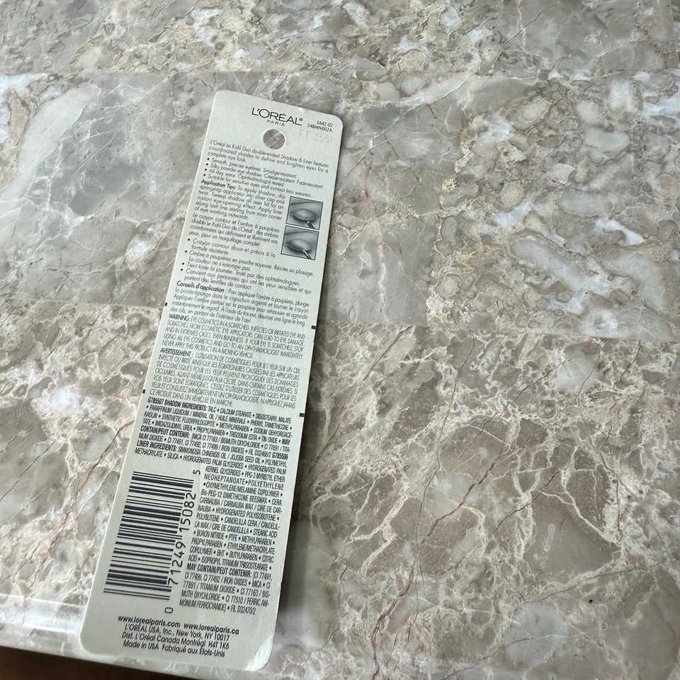 LOREAL Le Kohl Duo Shadow + Liner EYELINER BLACK BROWN HAZELNUT #255 NEW - Image 2 of 2