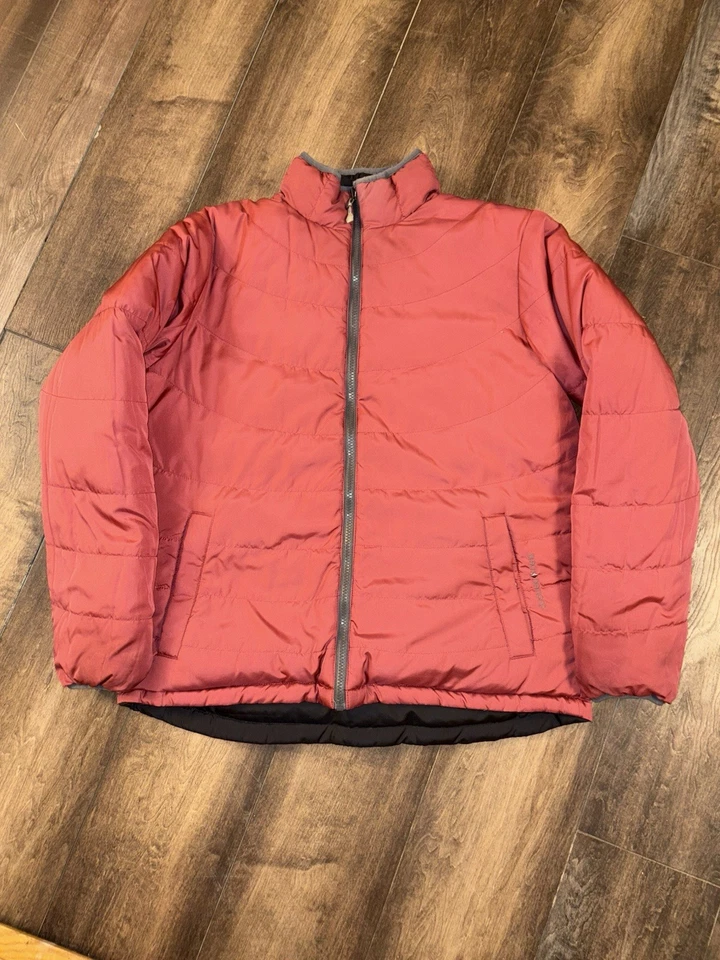 Black Diamond Goose Down Jacket Womens Large Maroon Black Ski Puffer Gorpcore - Image 2 of 4