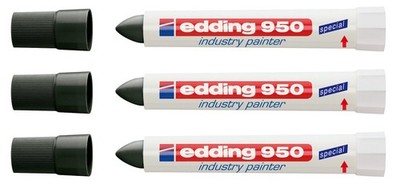 Spezialmarker 950 industry painter, 10 mm | 3 Marker, schwarz