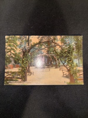 Vintage Spokane Post Card Early 1900s Natatorium Park Rustic Arch & Pagoda