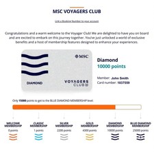 MSC Crociere Diamante Voyagers Club Diamond LifeTime || Contattare prima...