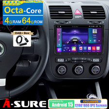 DAB+ 4+64GB Android 14 AutoRadio Carplay für VW Golf 5 6 VENTO Tiguan Seat Skoda