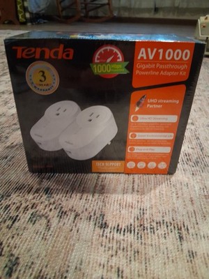 Tenda PH6 1000Mbps AV1000 Adapter Kit Ethernet Home Plugs New 