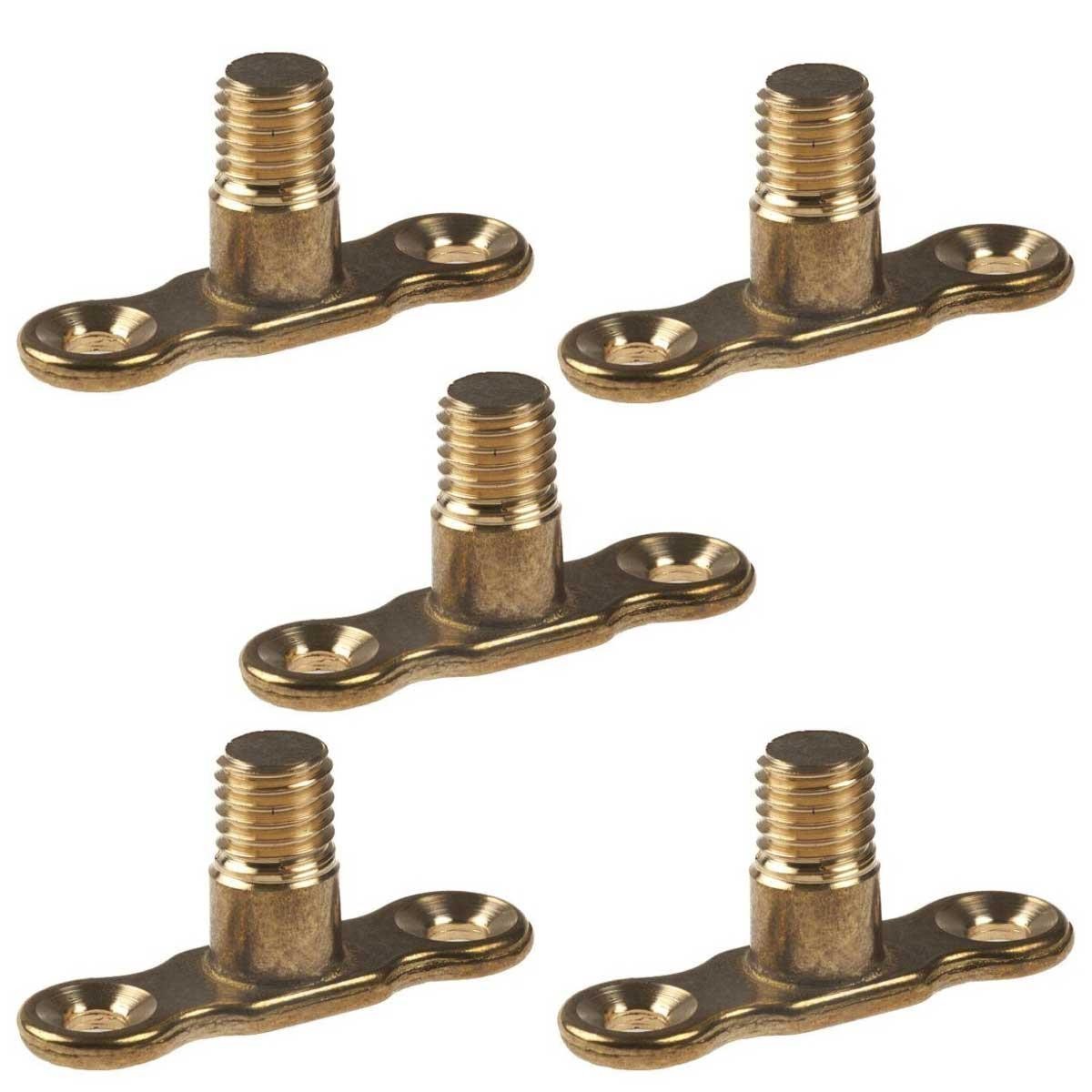 5 x Male Back Plate For Munsen Rings Brass M10 Thread Wall Bracket - Image 2