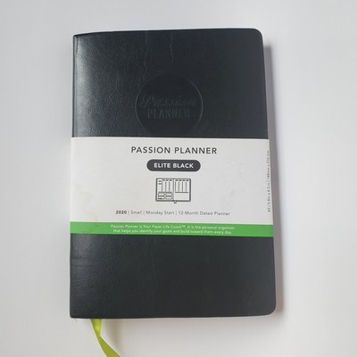 2020 Passion Planner Elite Black Small A5 Monday Start - 2026 Date Match (READ)