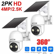 2PK Solar Camera 4MP Outdoor Wireless Wifi Surveillance Security Camera System