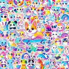 200PCS Cute Rainbow Animal Stickers for Kids Teens Adults