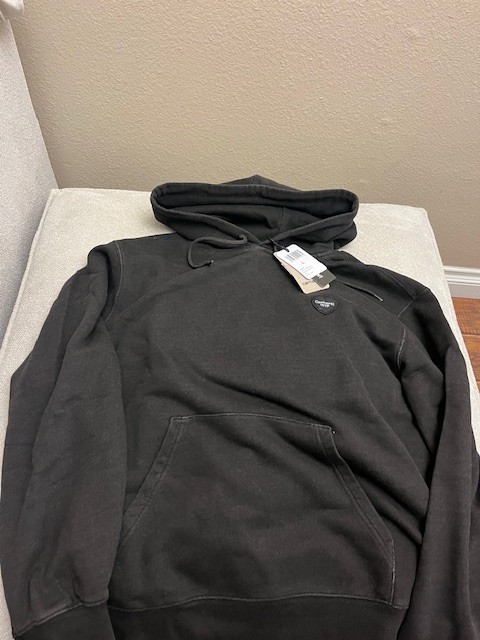 Carhartt WIP Hooded Ingo Sweat (Black Garment Dyed) Mens Size Large Brand New image 3