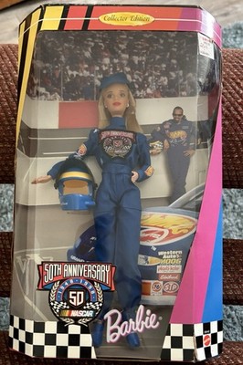 NASCAR 50th Anniversary Barbie Puppe 1998 Collector Edition 20442 Mattel Neu in OVP