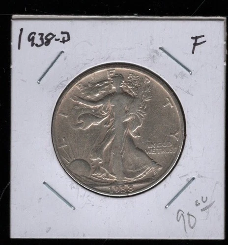 1938-D Walking Liberty Half Dollar, Fine