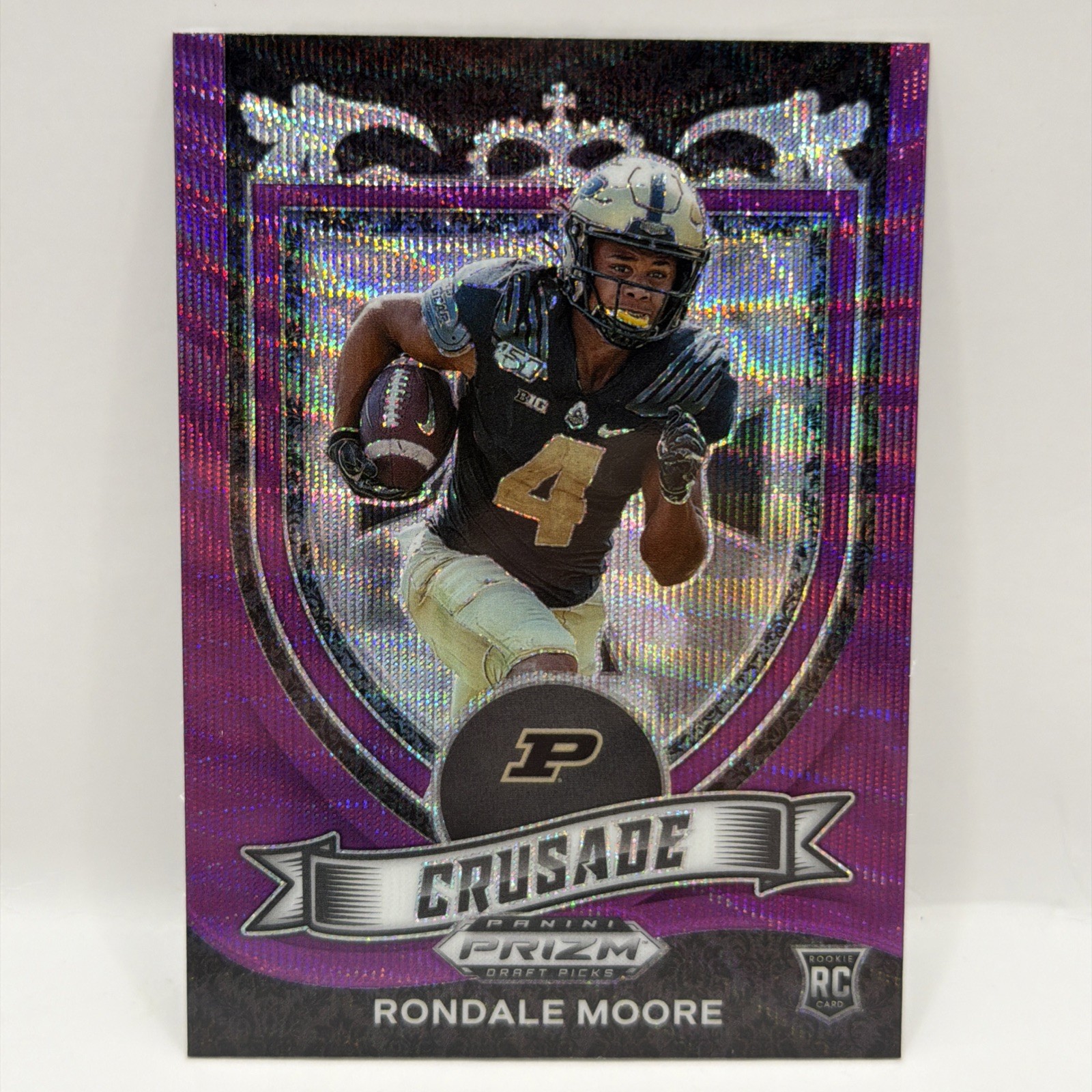 2021 Panini Prizm Draft Rondale Moore Crusade Rookie Purple Wave Prizm