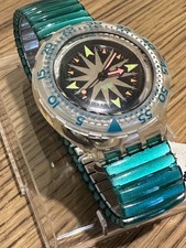 SEE THE VIDEO  Swatch watch Mint Drops, vintage. NIB.