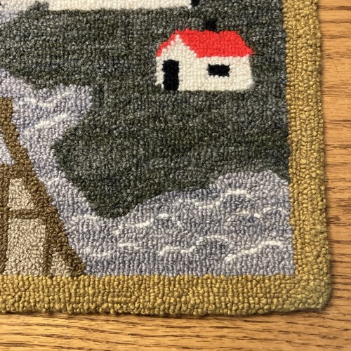 3 Cheticamp Flora's Hand Hooked Wall Hanging Lighthouse 100% Wool Rugs PLUS Book - Picture 8 of 24