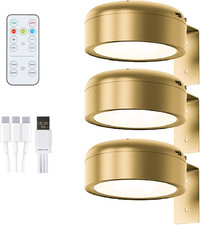 Rechargeable Wireless Picture Lights - 3 Pack with Remote, 3 Colors, Timer