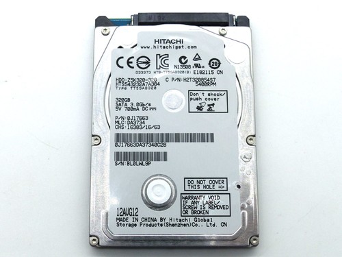 Hitachi Z5K500 320GB HDD – 2,5" SATA Notebook Festplatte 5400rpm<