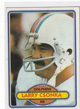 1980 TOPPS #485 LARRY CSONKA- MIAMI DOLPHINS