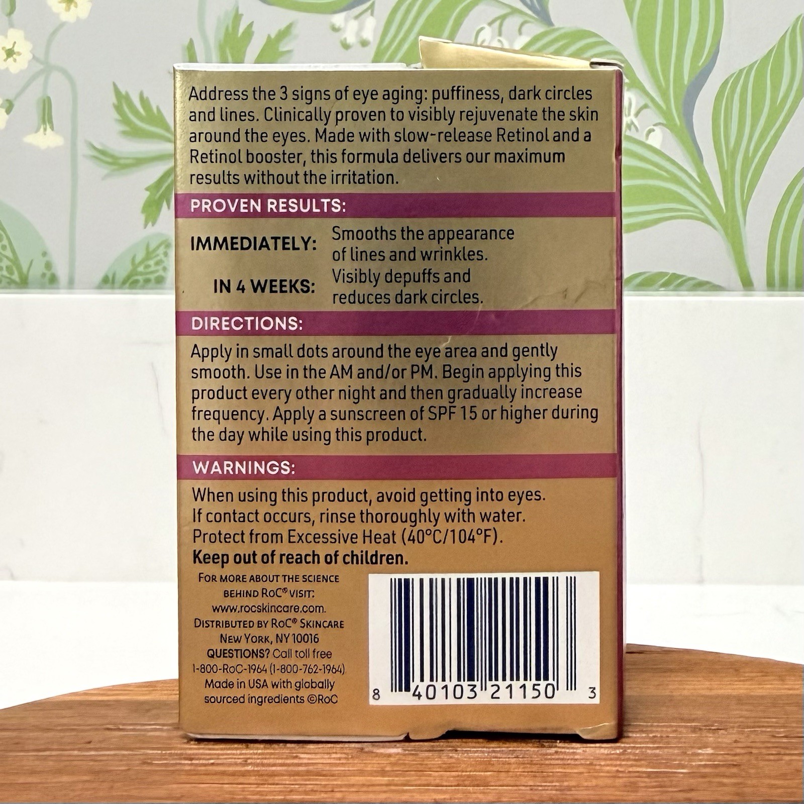 RoC Retinol Correxion Line Smoothing Anti-Aging Eye Cream 0.25oz 7.4ml