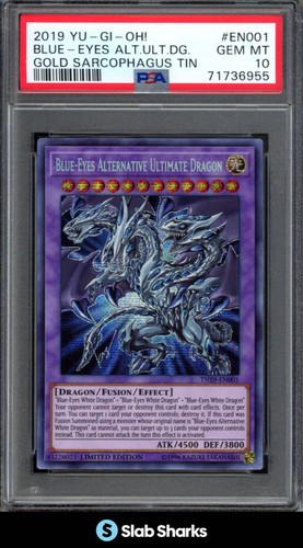 2019 YU-GI-OH! GOLD TIN #TN19-EN001 BLUE-EYES ALTERNATIVE ULTIMATE DRAGON PSA 10