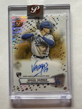 2023 Topps Pristine Rookie Gold Refractor Auto /50 Encased SP RC Miguel Vargas